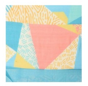 A cool pastel scarf in a geometric design