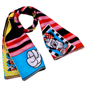 Disney By Shingora minnie stay striped girl scarf