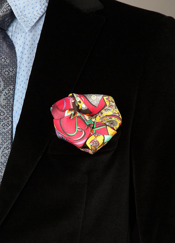 Festivals of Kites Red Pocket Squares